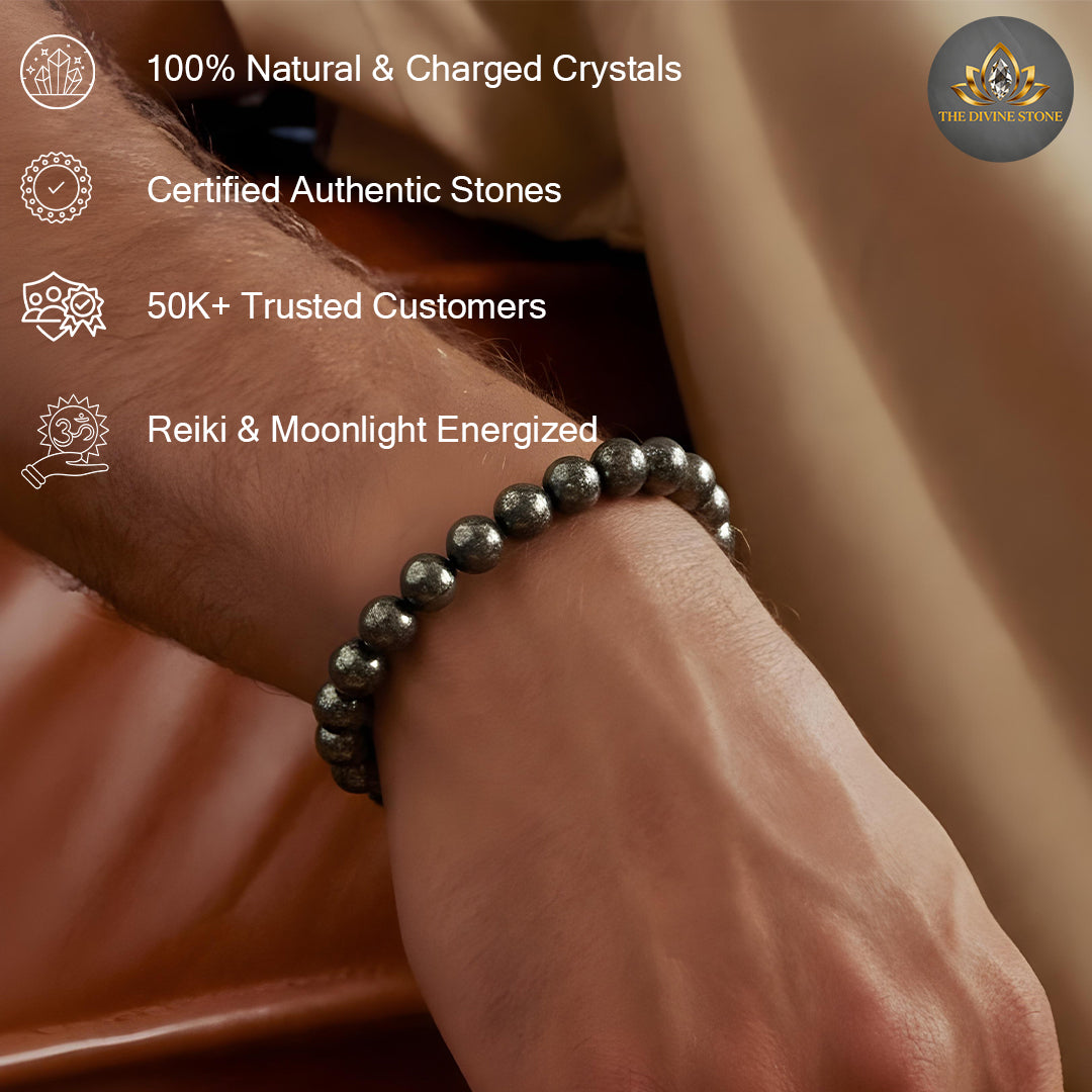 Pyrite stone bracelet