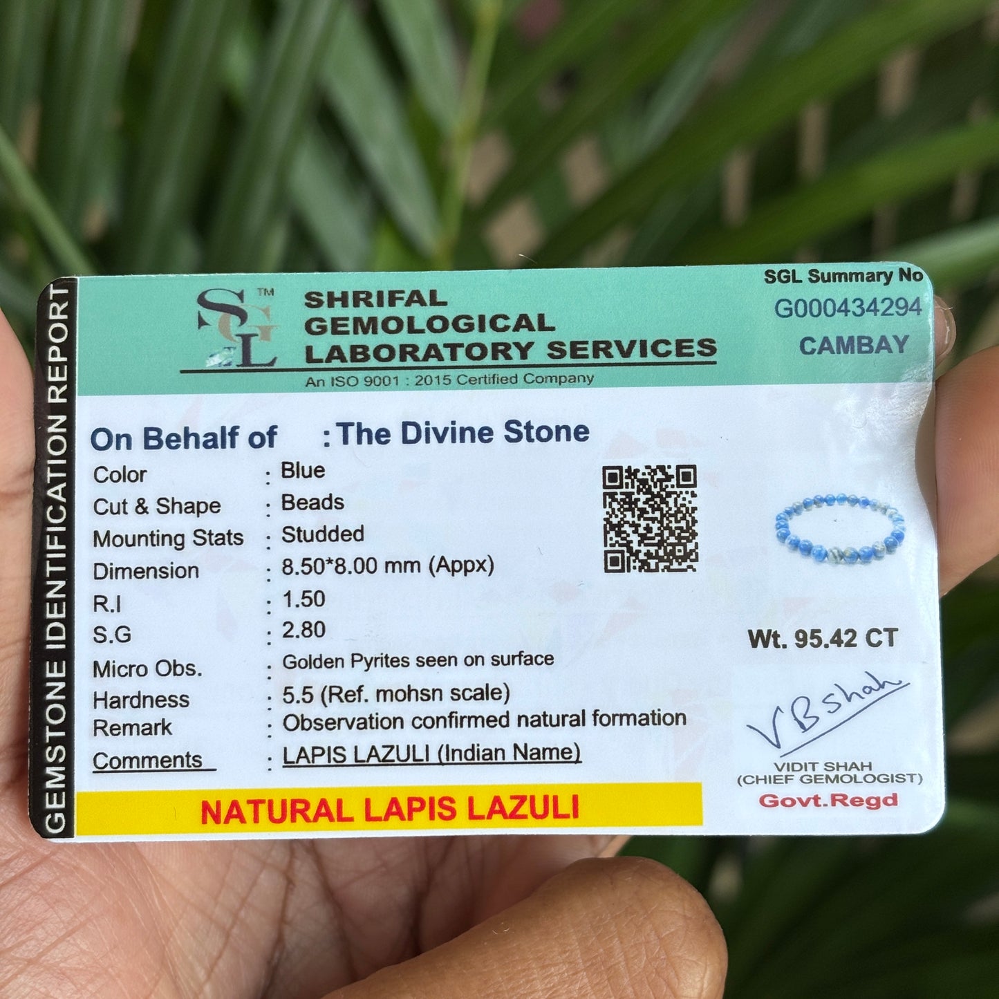 Lapis lazuli bracelet