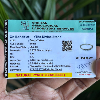 Pyrite stone bracelet