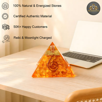 Yellow Citrine Pyramid